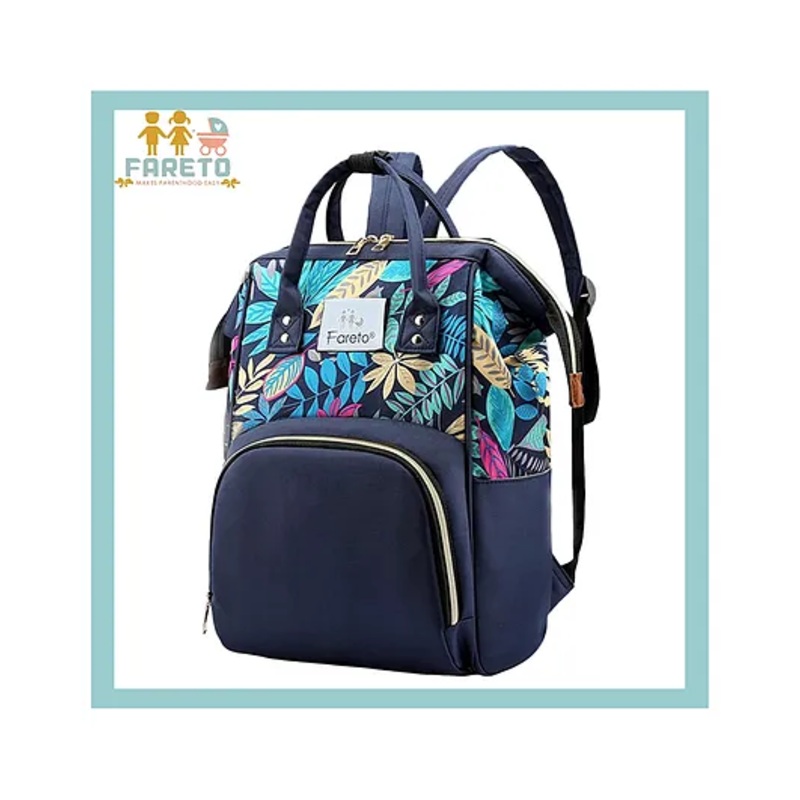 Fareto Premium Quality Diaper Bag for Mother Multipurpose Stylish Diaper Backpack  -Navy Blue