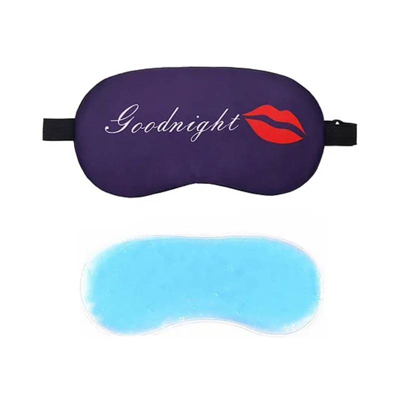 Jenna Red Lips Purple Face Sleeping Eye Mask With Cooling Gel – Purple