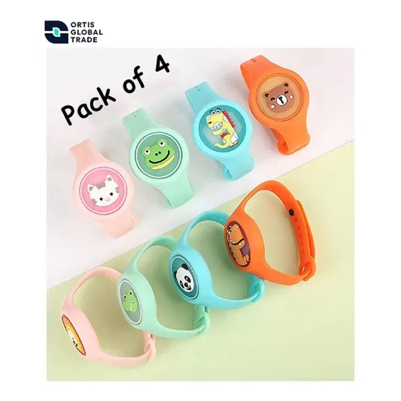 Mosquito Repellent Bands Pack of 4 (Color & Design May Vary)