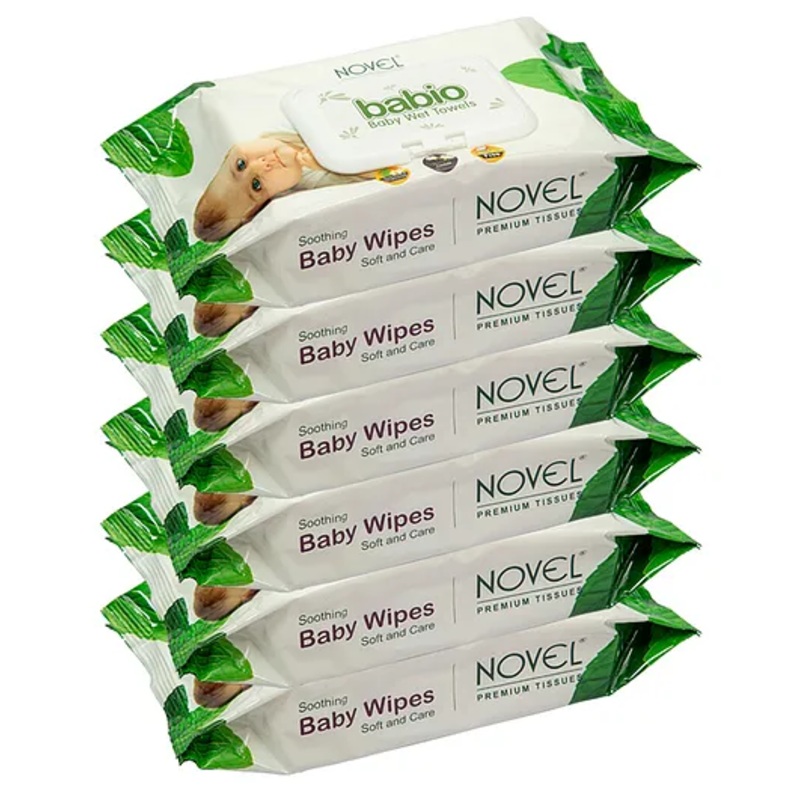 Novel Baby Wipes Pack of 6 – 80 Pieces Each