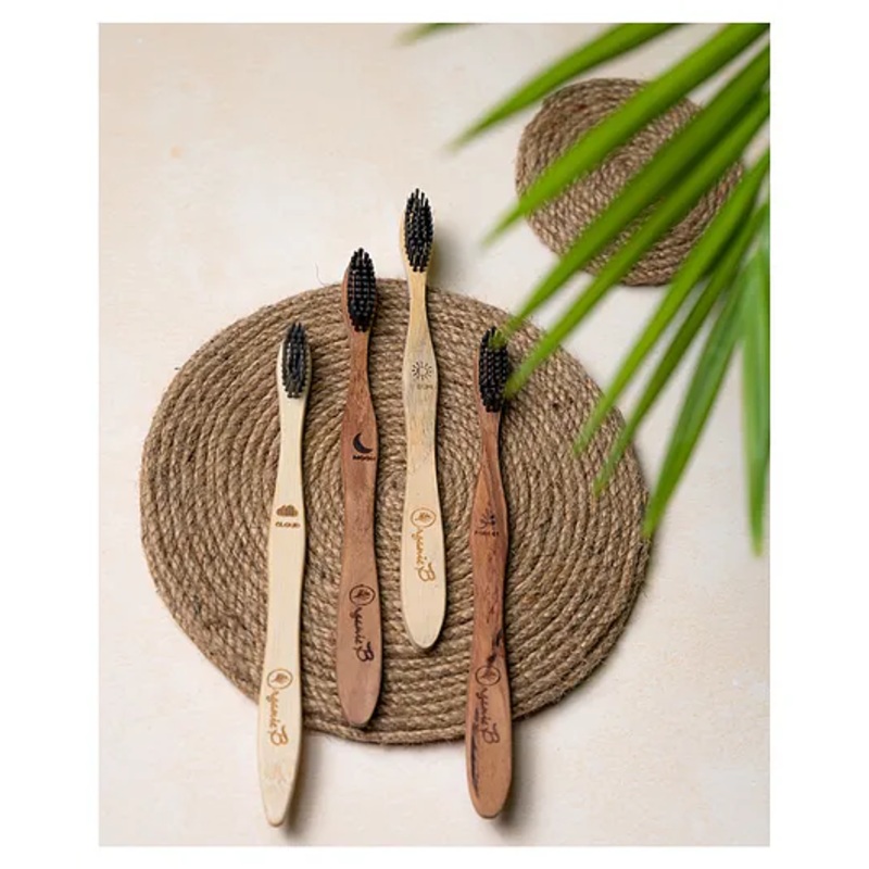 Organic B Neem Toothbrush Pack Of 4 – Black
