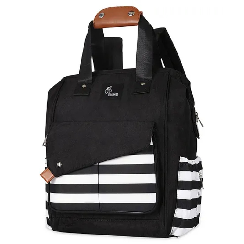 R for Rabbit Caramello Delight Stylish Diaper Bag Backpack for Mothers for Travel, Large Capacity Multifunction Waterproof Maternity Mother Bag for New Born Baby Mom (Black)