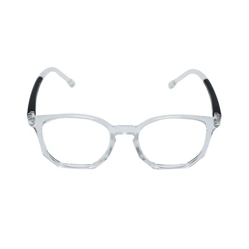 Spiky TR90 Blue Block Anti Glare Zero Power Glasses – White Black