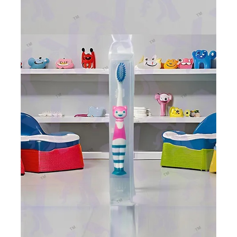 Yunicorn Max Kids Ultra Soft Cat Toothbrush with Protective Lid Cover – Colour may vary