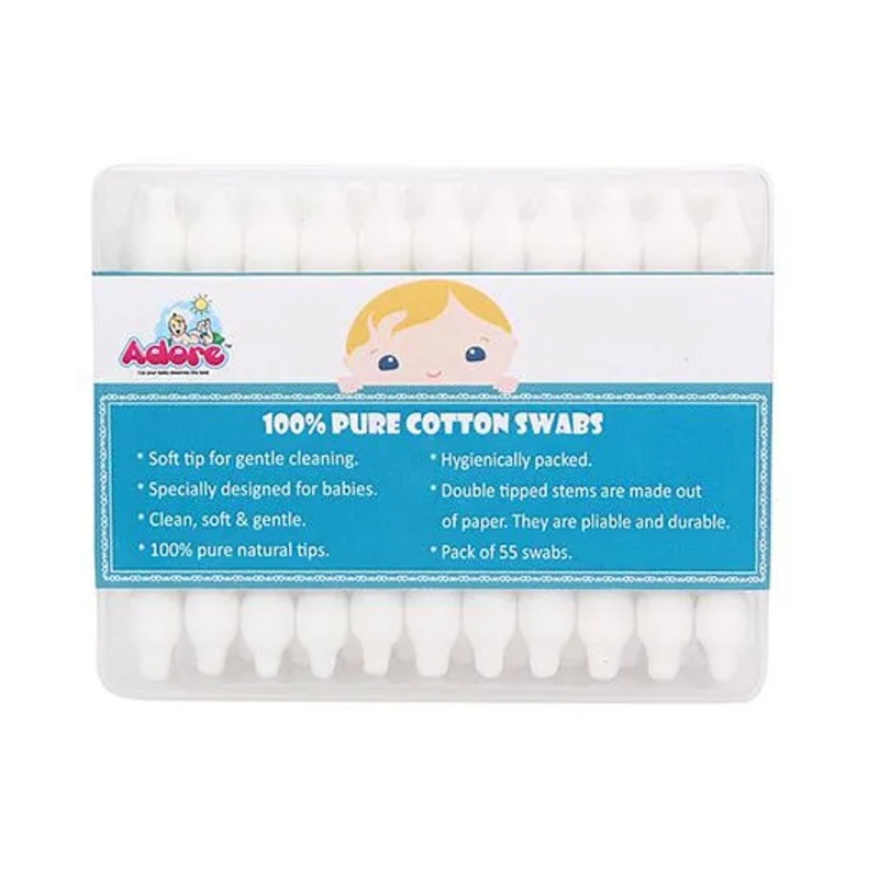 Adore Baby Cotton Swabs – 55 Pieces