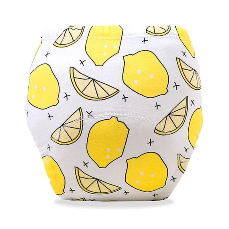 Bembika Babies Cotton Potty Training Pants Lemon  Printed Large – White
