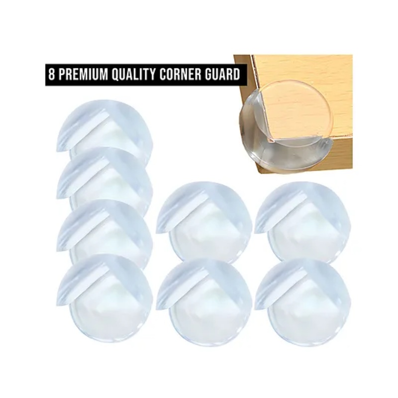Bembika Baby Safety Corner Protector Edge & Corner Guards Spherical L  8 Pieces – White