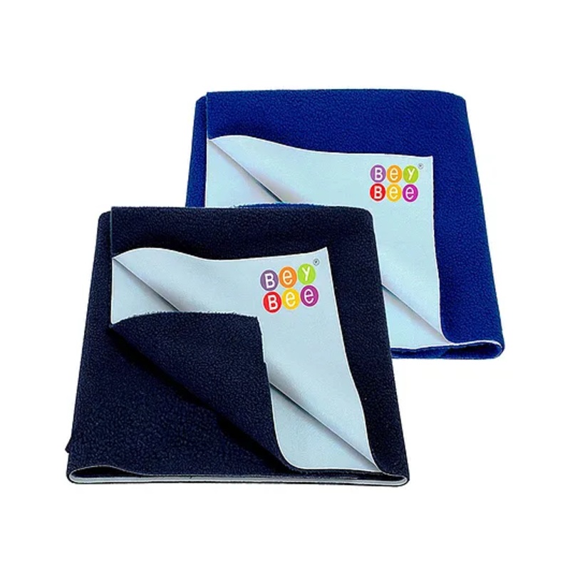 BeyBee Baby Bed Protector Waterproof Dry Sheet For New Born Babies Small Pack Of 2 – Royal Blue & Plum