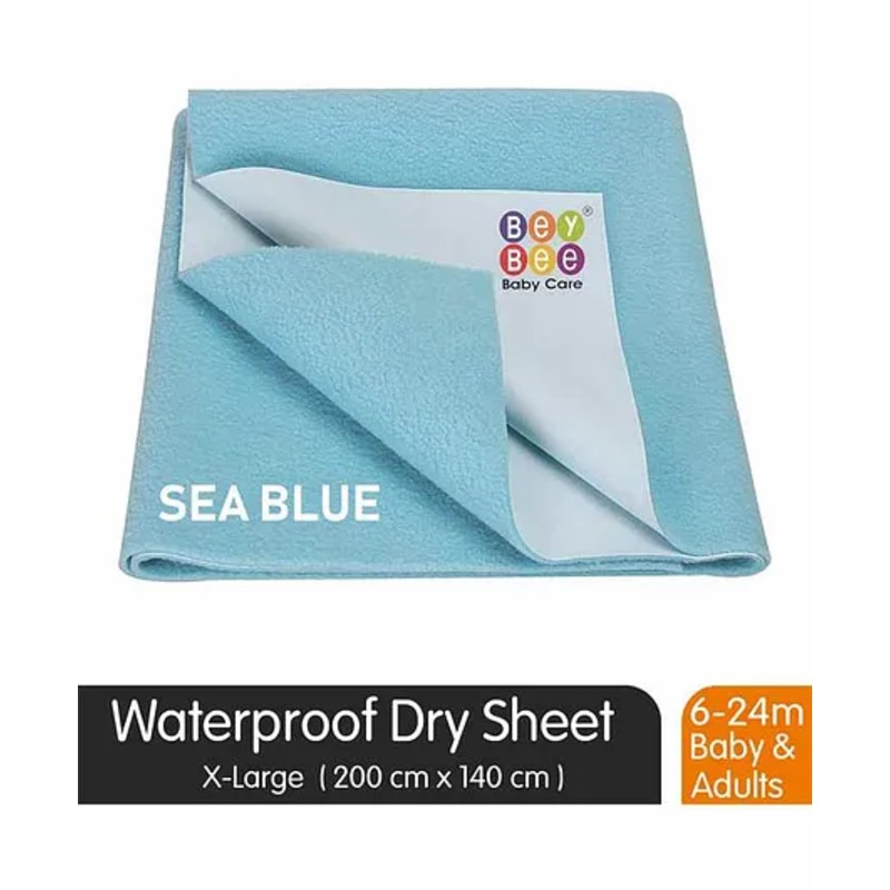 BeyBee Quickly Dry Waterproof Extra Large Size Bed Protector Sheet – Sea Blue