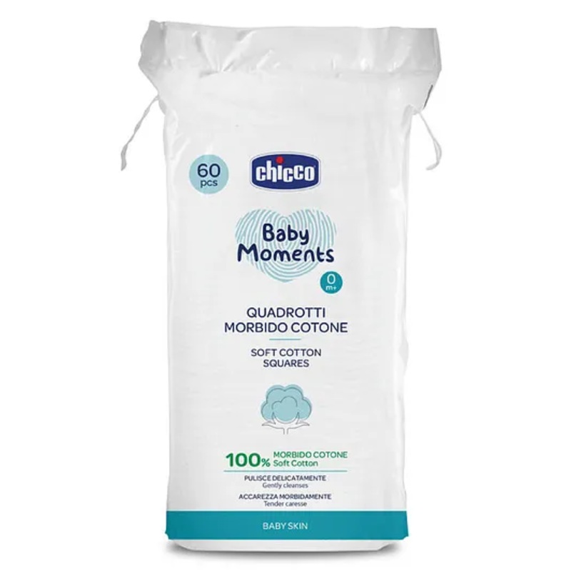 Chicco Soft Cotton Square – 60 Pieces