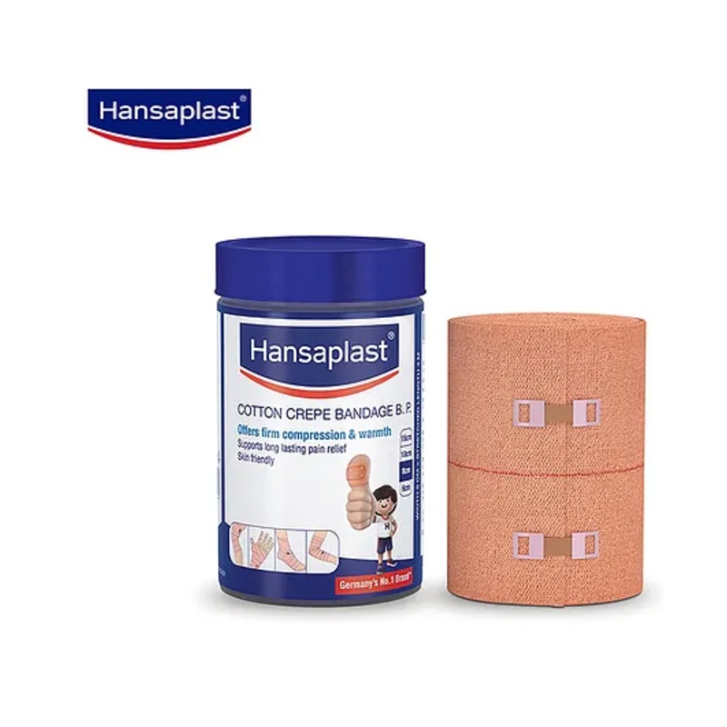 Hansaplast Soft Cotton Crepe Bandage For Pain Relief – Length 400 cm