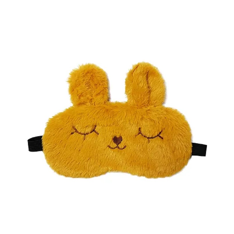 Jenna Fur Bunny Yellow Cute Sleeping Eye Mask