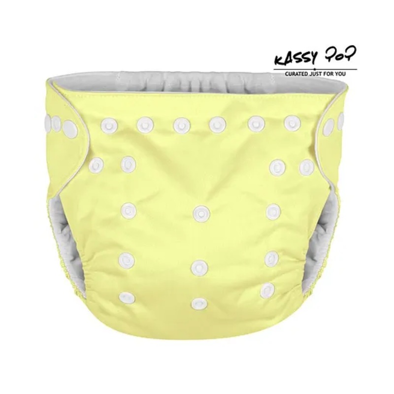 Kassy Pop Reusable Diaper Cover With Cotton Insert – Light Yellow