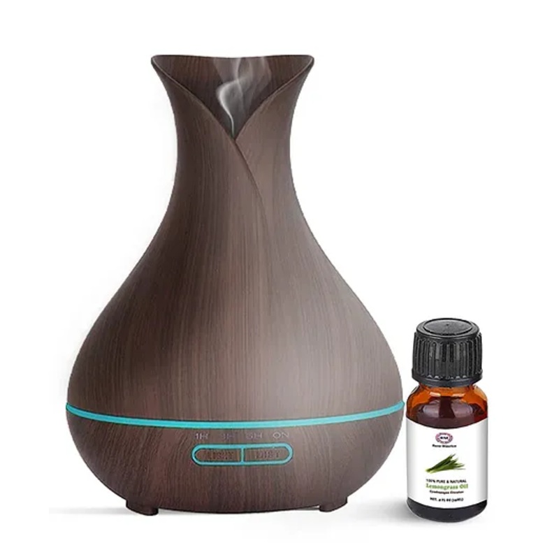 Sleepsia Rene-Maurice Premium Electric Aroma Diffuser for Home Fragrance | Humidifier for Room | 7 Calm Mood Changing LED Lights with Free Essential Oil Ultrasonic Auto Off Humidifier Diffuser for Meditation