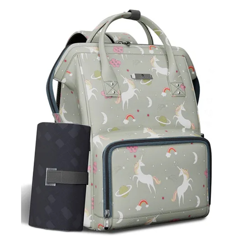 StarAndDaisy baby diaper Bag, Travel with multiple pockets, 26 liter Enhanced Capacity, Baby Bags for Mom with 3 double insulated pockets – Grey