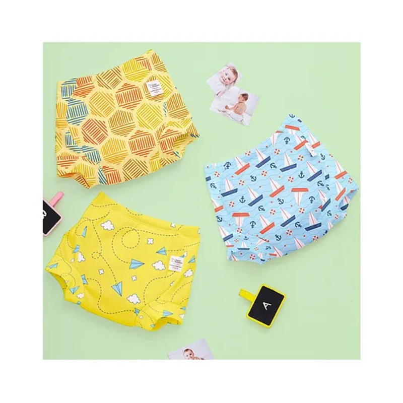 SuperBottoms Padded Underwear Potty Training Pants Pack of 3 – Yellow & Light Blue