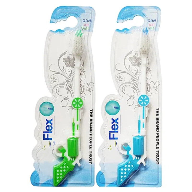 Yunicorn Max YMX 514 Lotus Flex Gun Toothbrush Design Pack Of 2 (Color May Vary)