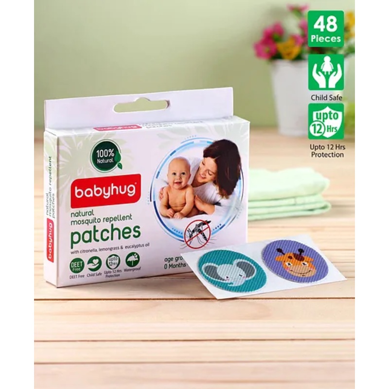 Babyhug Waterproof Natural Mosquito Repellent Patches – 48 Pieces