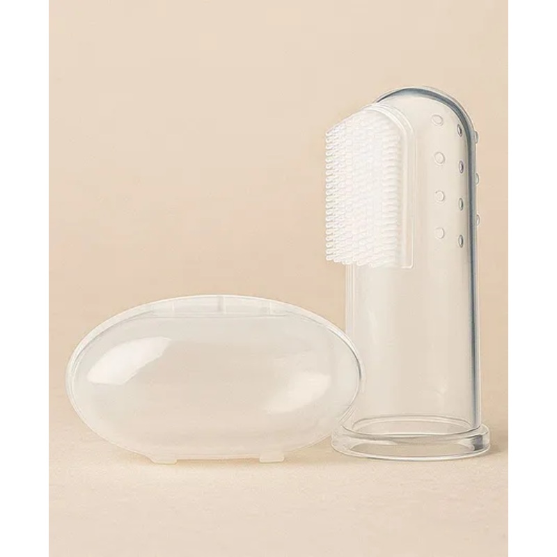 Badal Kidz Silicone Baby Finger Toothbrush, Great for Massaging & Cleaning Gums, Use Soft Brush For Kids & New Born Baby, First Teeth, BPA – Free – White