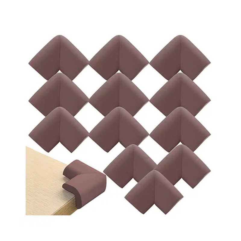 Bembika L-Shaped Baby Safety Corner Protector Pack of 12 – Brown