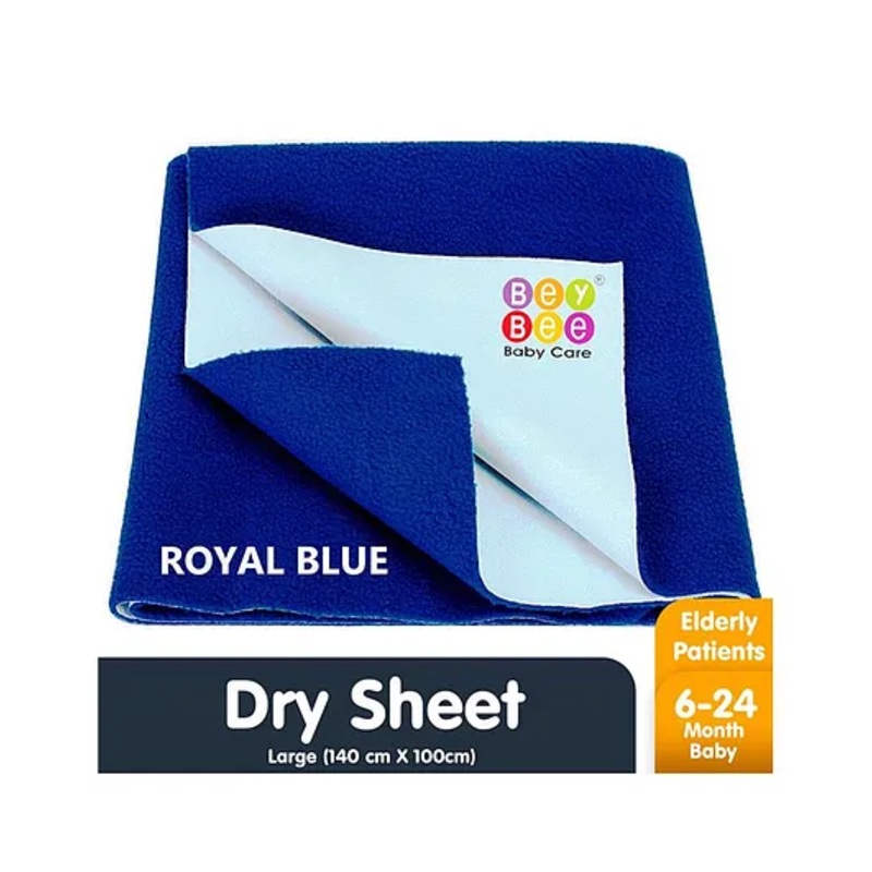 Bey Bee Waterproof Bed Protector Dry Sheet Large – Royal Blue