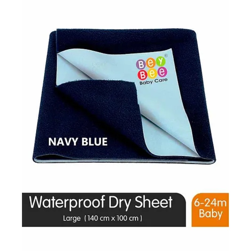 BeyBee Quickly Dry Waterproof  Large Size Bed Protector Sheet – Dark Blue