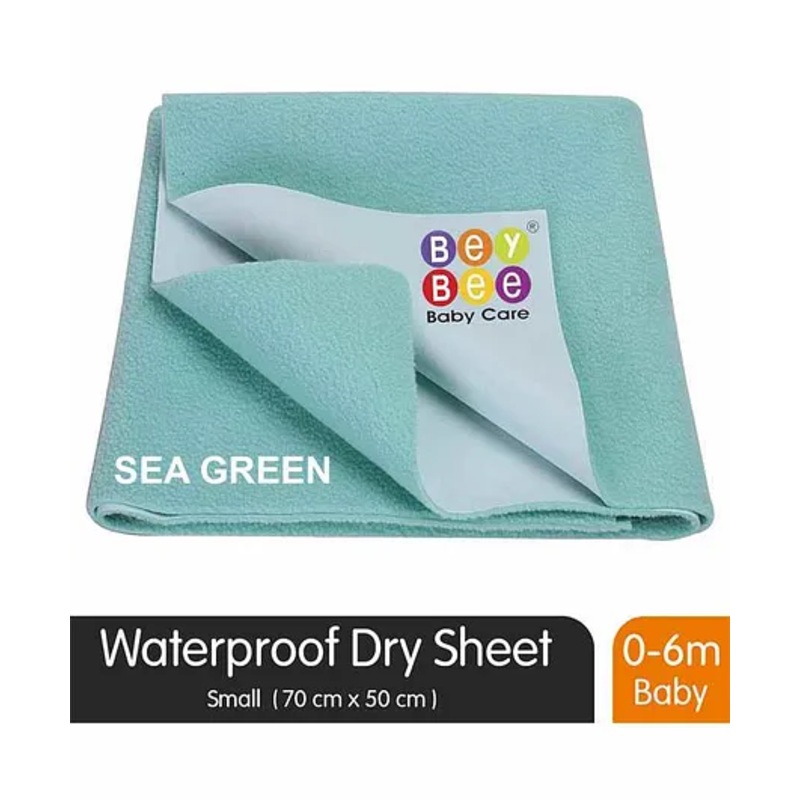BeyBee Quickly Dry Waterproof Small Size Bed Protector Sheet – Sea Green