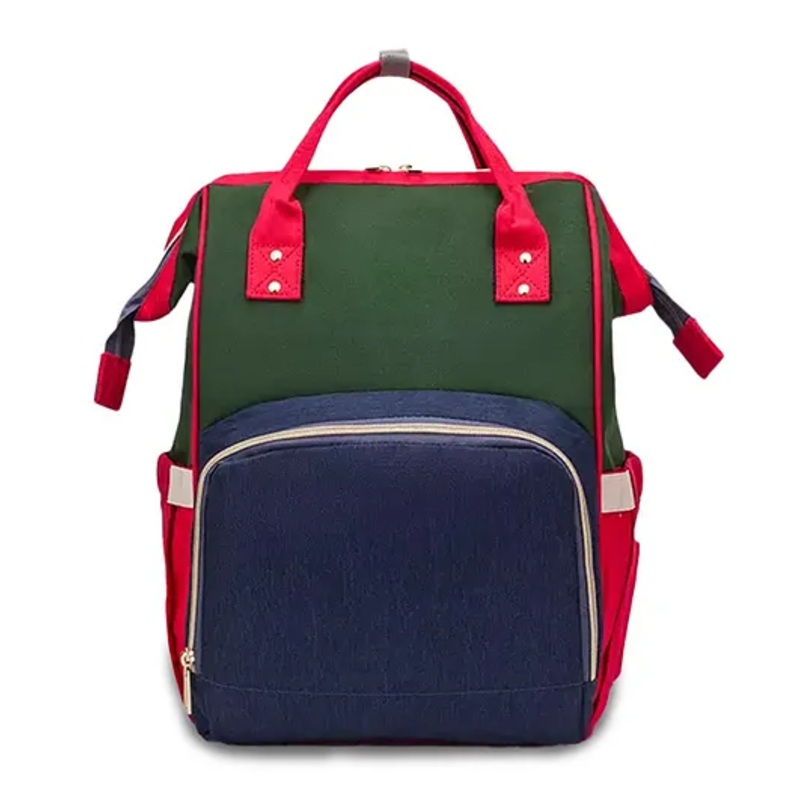 Chinmay Kids Large Capacity Diaper Backpack with Insulated Bottle Storage – Blue &  Green