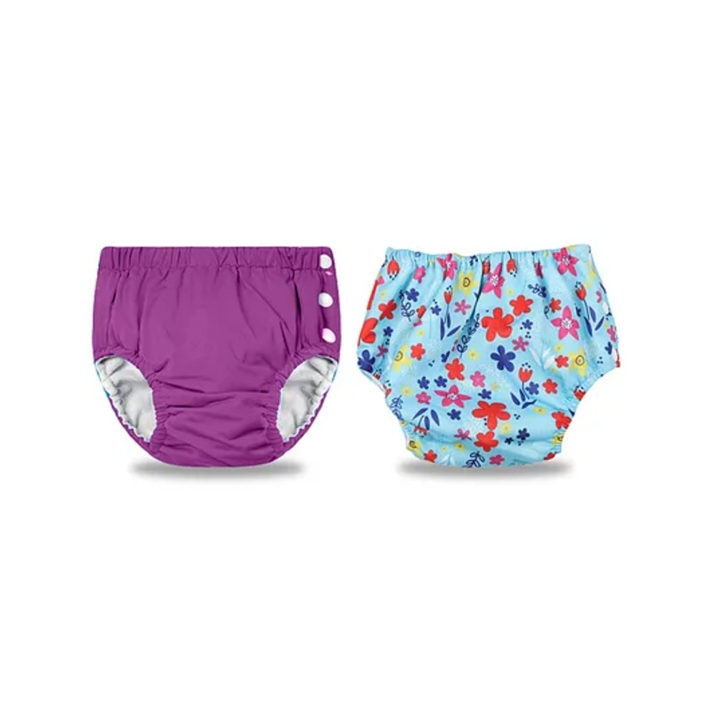 Chinmay Kids Swimming Pants Reusable Swimwear Diaper Pool Pants Pack of 2 – Purple & Blue