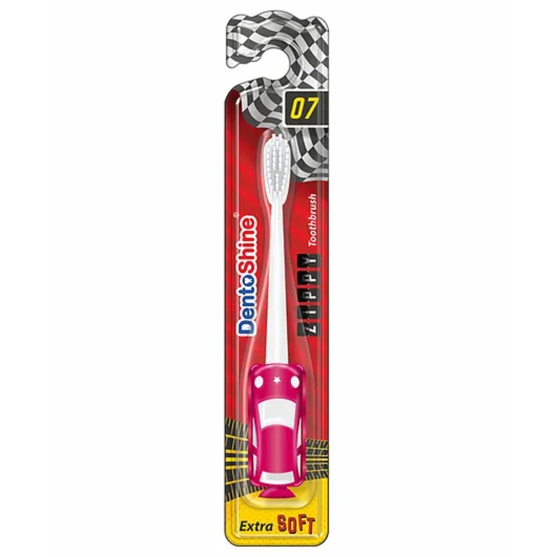 DentoShine Zippy Extra Soft Toothbrush – Pink