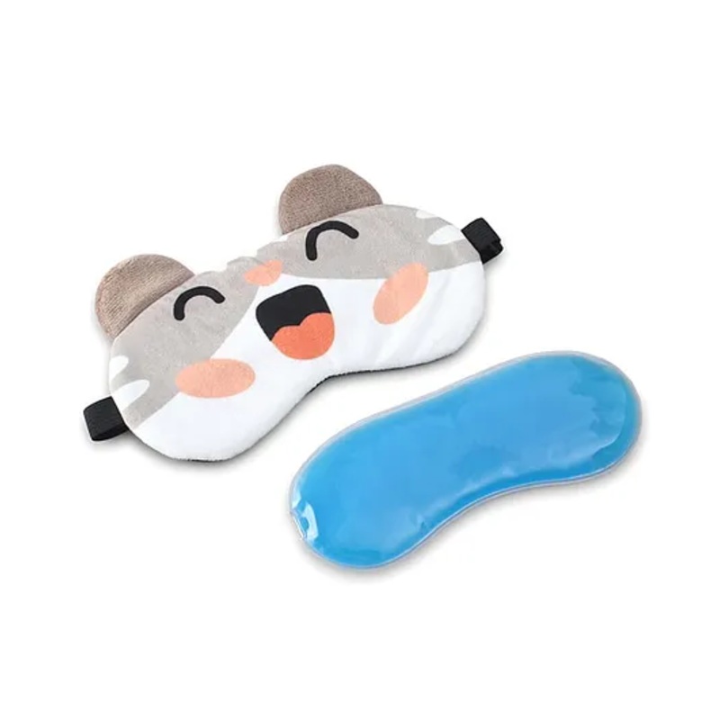 Happy Stripes Eye Mask with Adjustable Strap – Cream