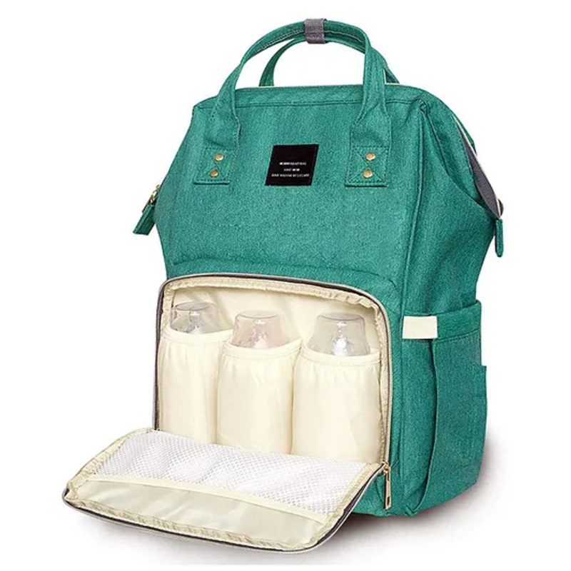 House of Quirk  Diaper Bag Maternity Backpack Jeep Print – Green
