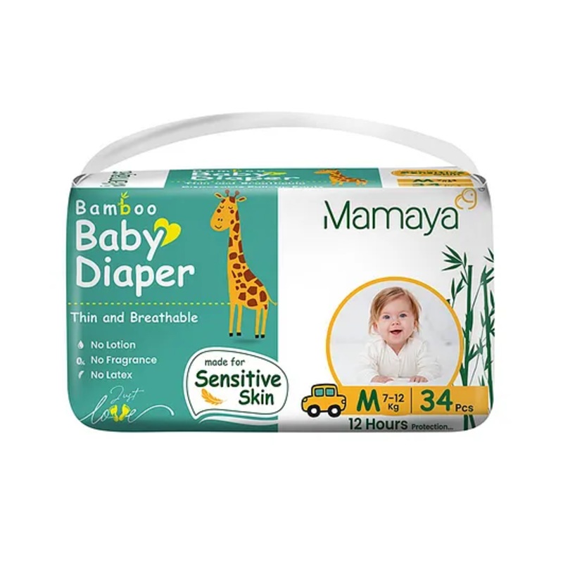 Mamaya Baby Diaper M-34 Pieces