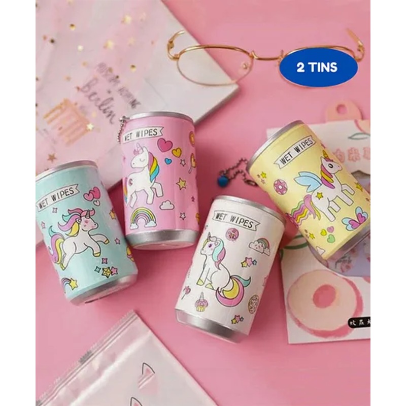 Puchku Unicorn Theme Wet Tissue ( Pack of 2, Multicolor)