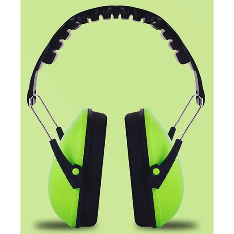 SYGA Children’s Noise Reduction Earmuffs, Head-Mounted Soundproof Earmuffs for Learning, Reading, Sleeping, and Airport Use (Green)