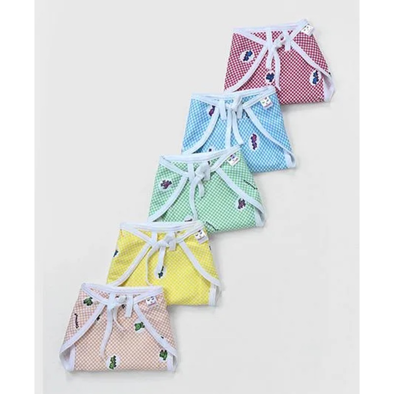 Tinycare Cloth Baby Nappy Medium Multicolor – Pack of 5