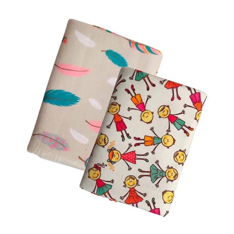 Zikku Waterproof Mat Quick Absorbency Combo Kids & Leaf Print Small – Multicolor