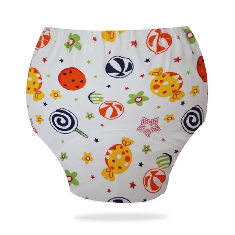 Bembika Babies Cotton Potty Training Pants Colorful Candy  Printed Medium – White