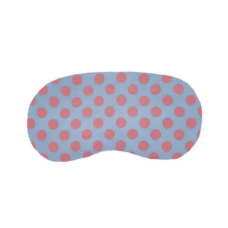 Jenna Polka PinkBlue Face Sleeping Eye Mask
