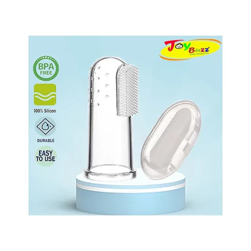 Joy Buzz Silicone Finger Brush With Case-White