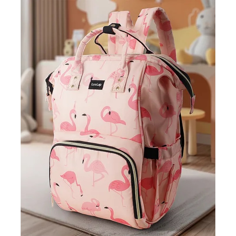 Luv Lap Lily Travel Multifunctional Waterproof Diaper Bag-backpack Cum Tote Bag – Peach