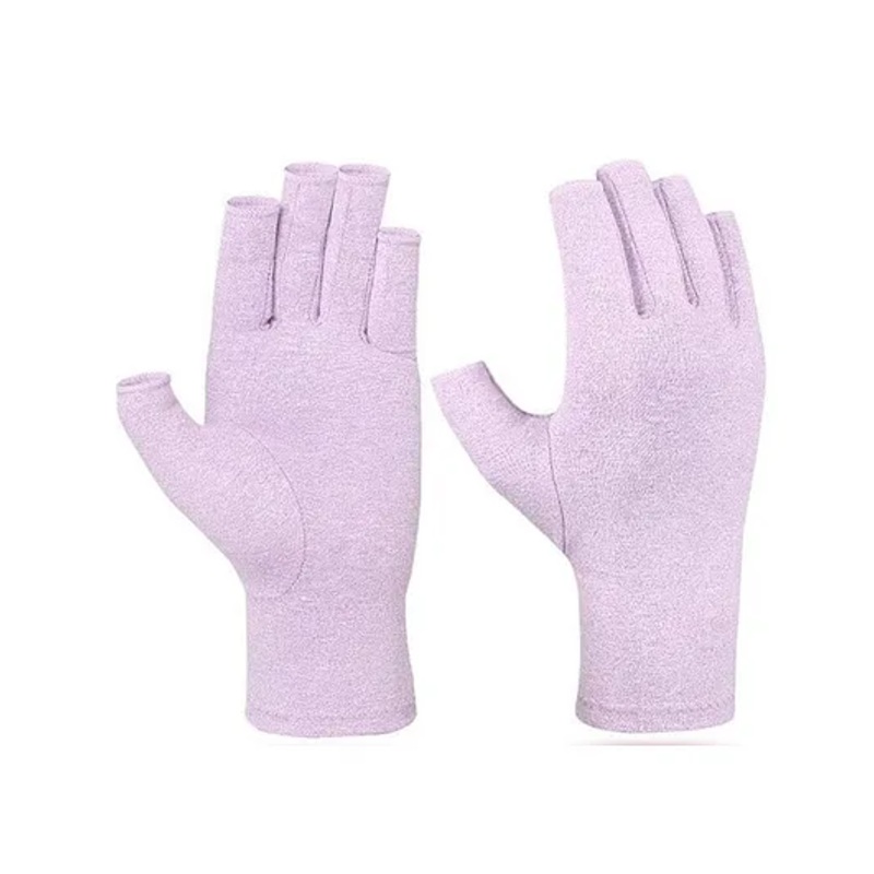 MOMISY Arthritis Finger Less Compression Small Gloves – Purple, L