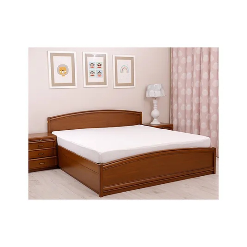 Tidy Sleep Terry Cotton Waterproof Bed Protector King Size Fitted Mattress Cover 215 Gsm – White)