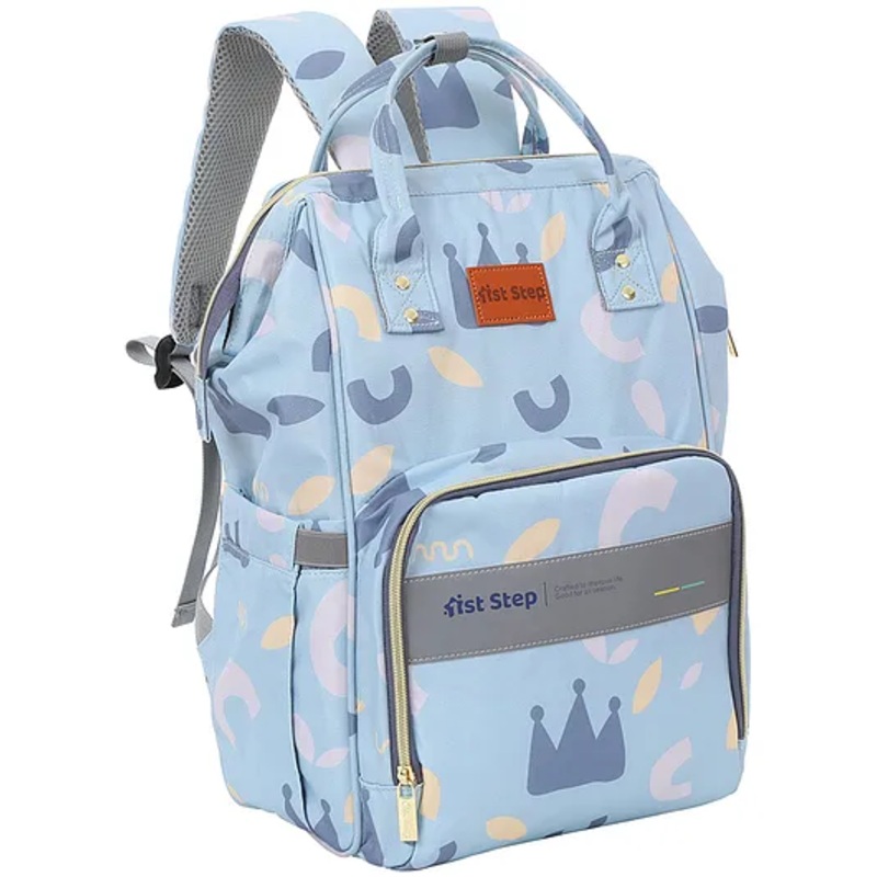 1st Step Smart And Multi-Functional Diaper Bag Backpack Diaper Bag (Blue)