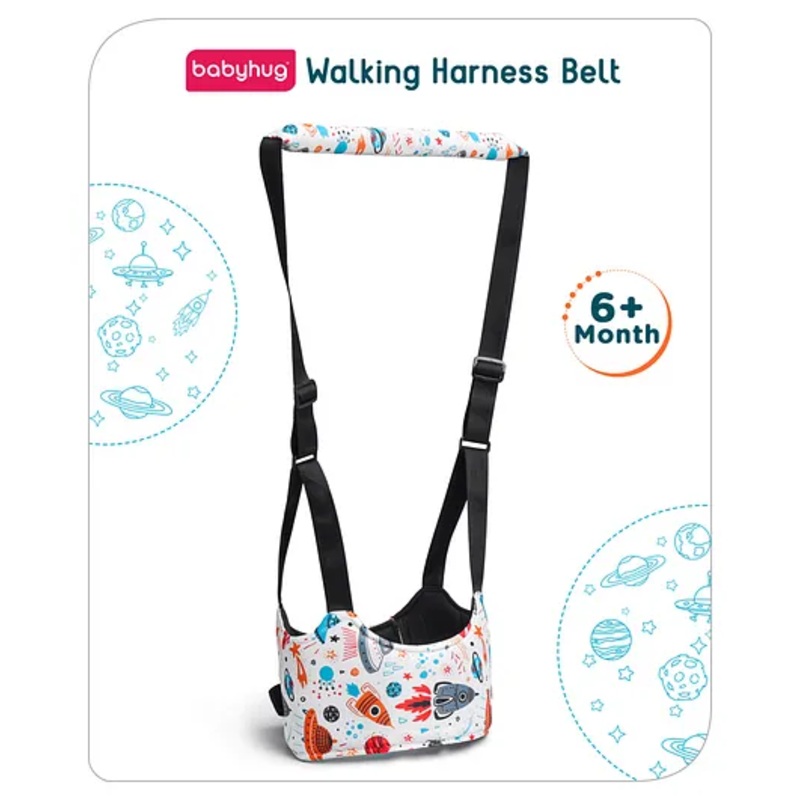 Babyhug Walking Harness Belt Rocket Print – Multicolor