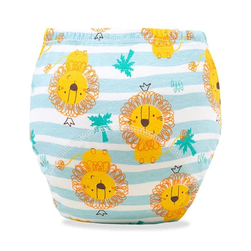 Bembika Babies Cotton Potty Training Pants Lion  Printed Medium – Blue White