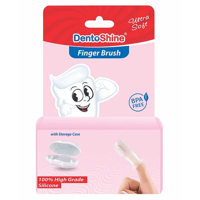 DentoShine Ultra Soft Finger Brush – Pink
