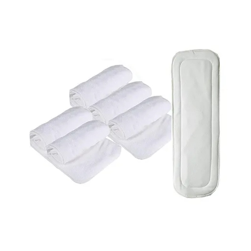 Domenico Reusable Diaper Cloth With Insert Pad Pack of 5 – White