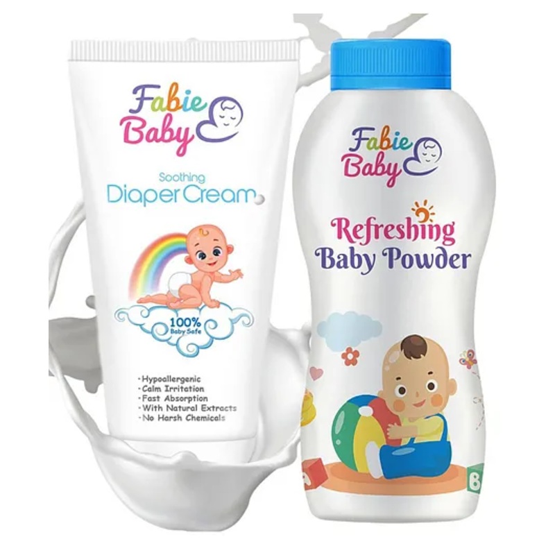 Fabie Baby Diaper Rash Cream (50ml) & Powder (50g) Combo – Pack of 2