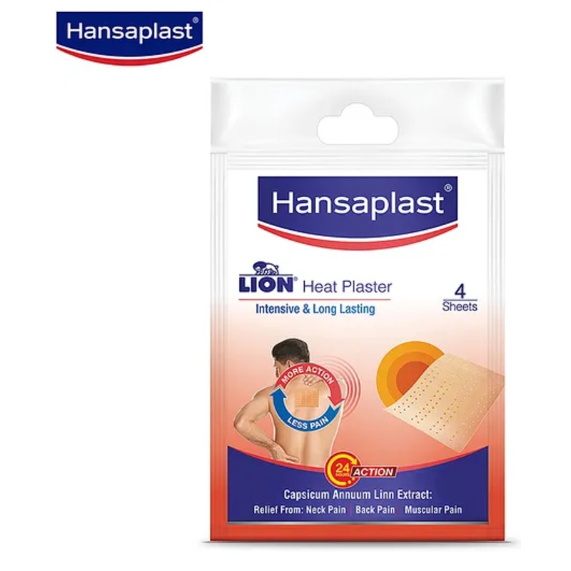 Hansaplast Ayurvedic Lion Capsicum Heat Plaster for Pain Relief – 4 Sheet